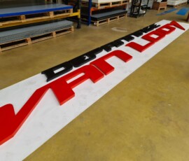 Aluminium doosletters met poedercoating