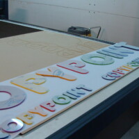 Uitgefreesde 8mm acrylaat letters, voorbeeldmateriaal