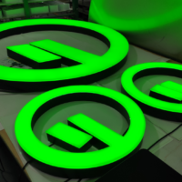 acrylaat groen verlicht